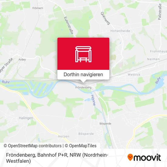 Fröndenberg, Bahnhof P+R Karte