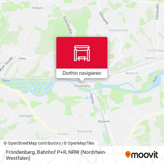 Fröndenberg, Bahnhof P+R Karte