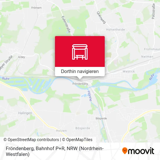 Fröndenberg, Bahnhof P+R Karte
