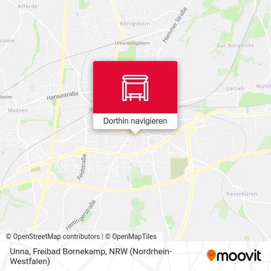 Unna, Freibad Bornekamp Karte