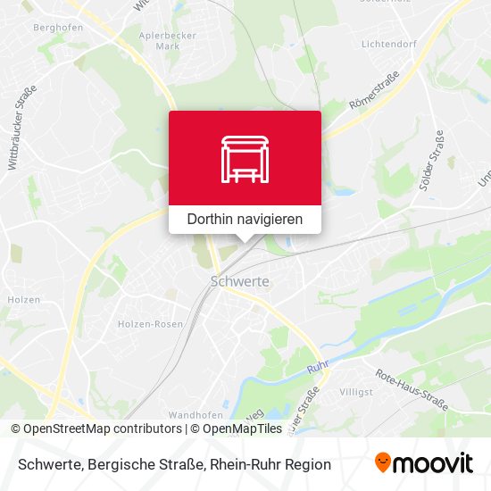 Schwerte, Bergische Straße Karte