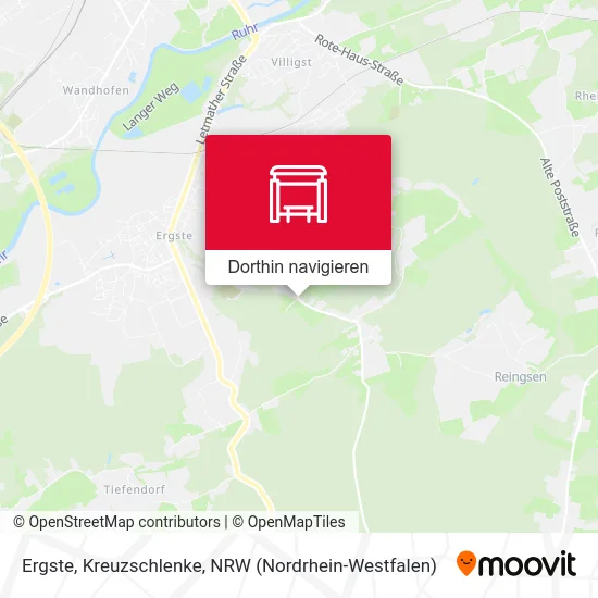 Ergste, Kreuzschlenke Karte