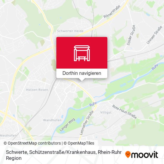 Schwerte, Schützenstraße / Krankenhaus Karte
