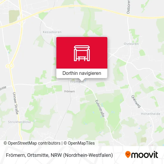 Frömern, Ortsmitte Karte