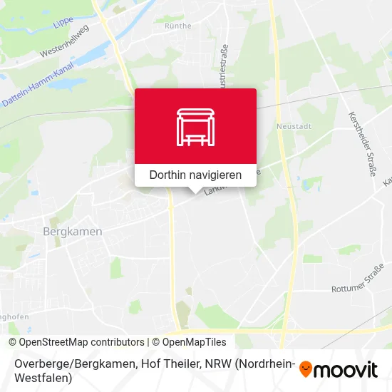 Overberge / Bergkamen, Hof Theiler Karte