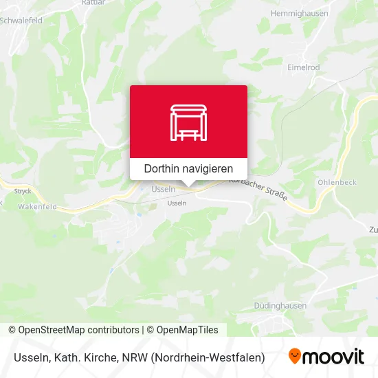 Usseln, Kath. Kirche Karte