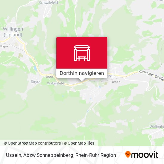 Usseln, Abzw.Schneppelnberg Karte