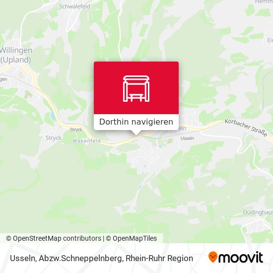 Usseln, Abzw.Schneppelnberg Karte