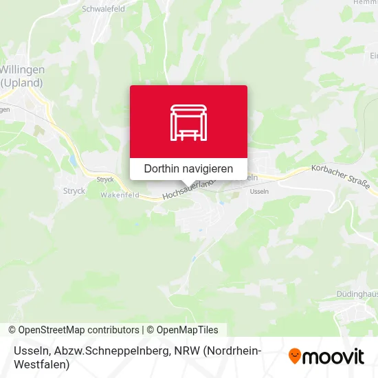 Usseln, Abzw.Schneppelnberg Karte