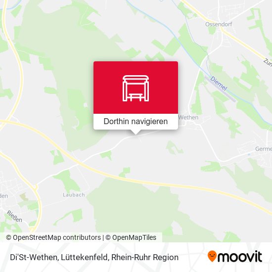 Di'St-Wethen, Lüttekenfeld Karte