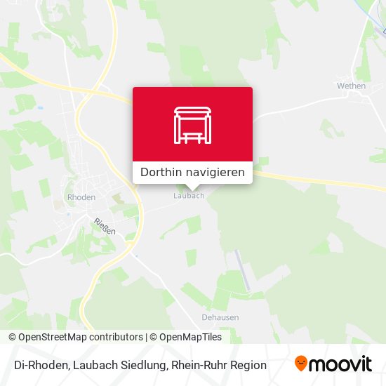 Di-Rhoden, Laubach Siedlung Karte