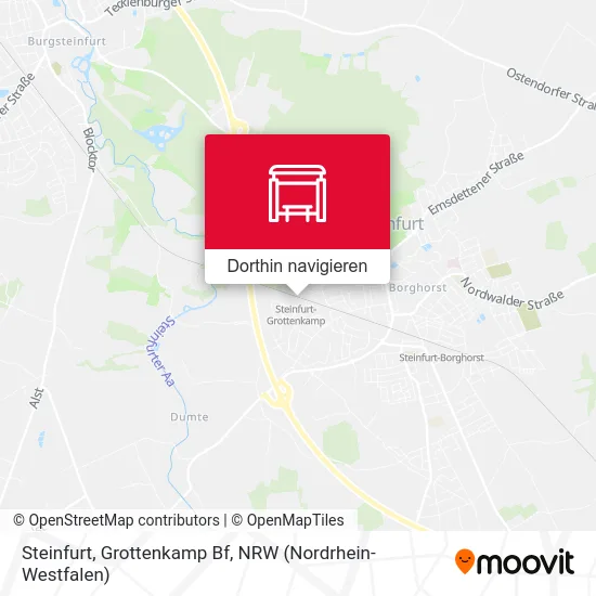 Steinfurt, Grottenkamp Bf Karte