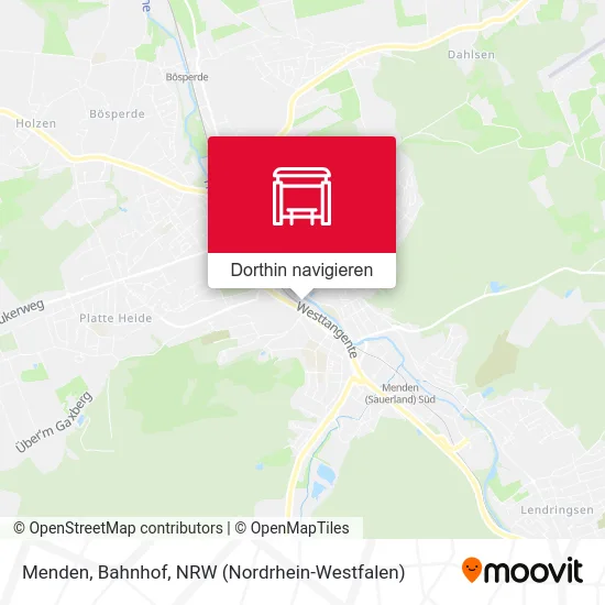 Menden, Bahnhof Karte