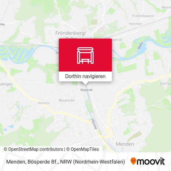 Menden, Bösperde Bf. Karte