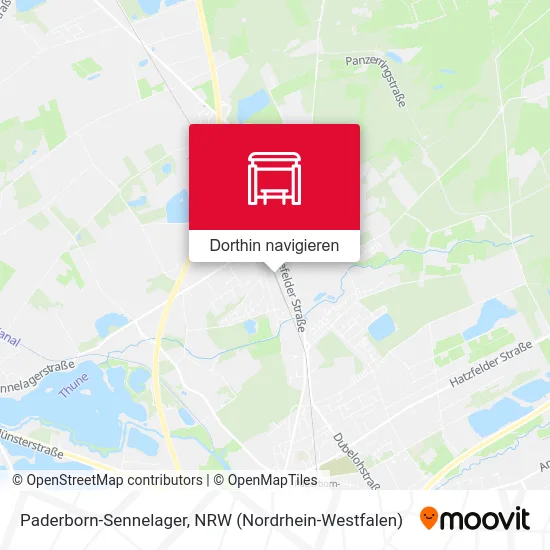 Paderborn-Sennelager Karte