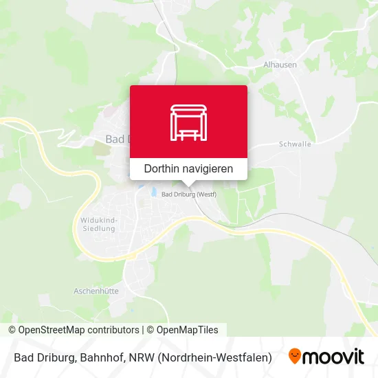 Bad Driburg, Bahnhof Karte