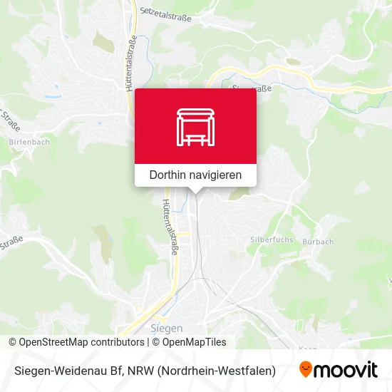 Siegen-Weidenau Bf Karte
