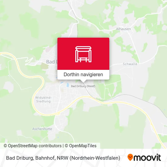 Bad Driburg, Bahnhof Karte
