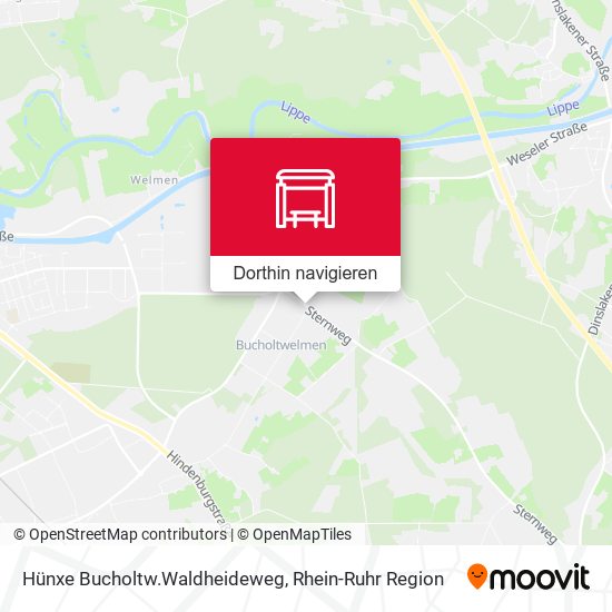 Hünxe Bucholtw.Waldheideweg Karte