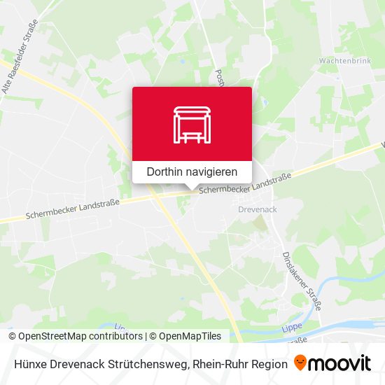 Hünxe Drevenack Strütchensweg Karte