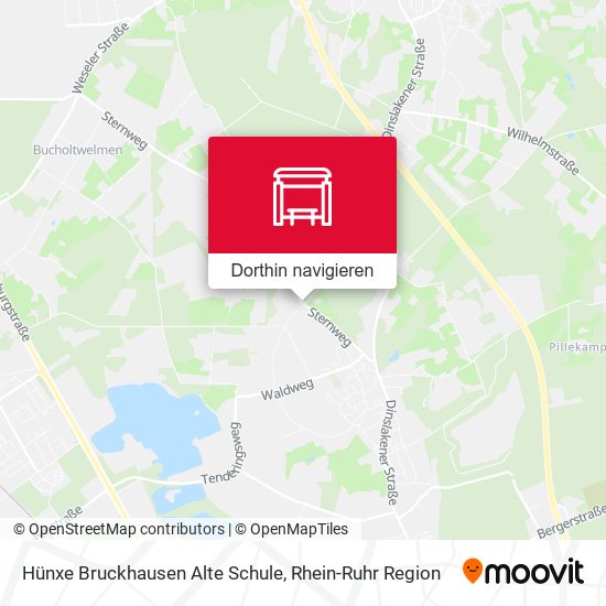 Hünxe Bruckhausen Alte Schule Karte