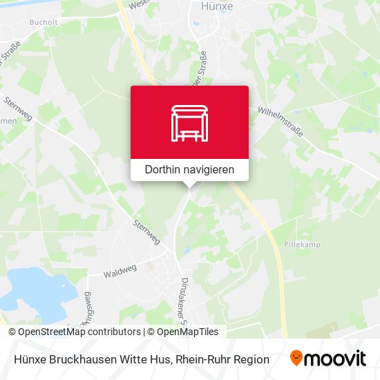 Hünxe Bruckhausen Witte Hus Karte