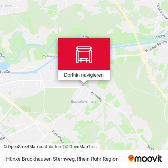 Hünxe Bruckhausen Sternweg Karte