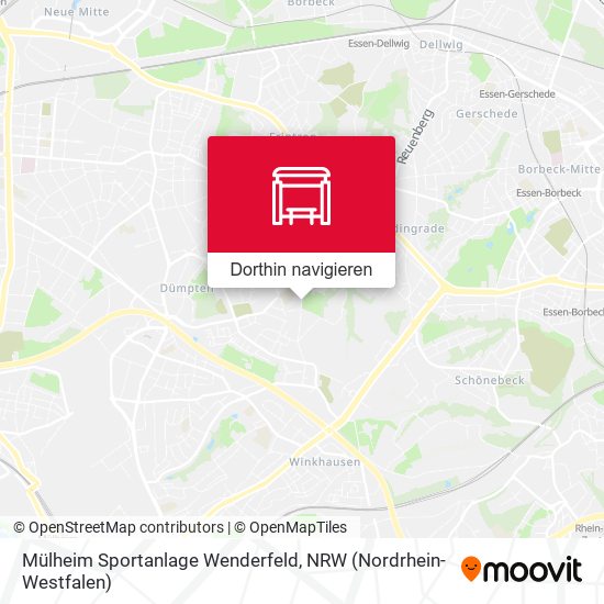 Mülheim Sportanlage Wenderfeld Karte