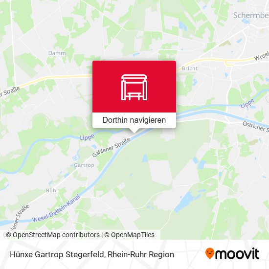 Hünxe Gartrop Stegerfeld Karte
