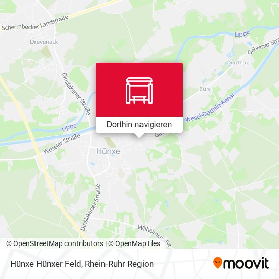 Hünxe Hünxer Feld Karte