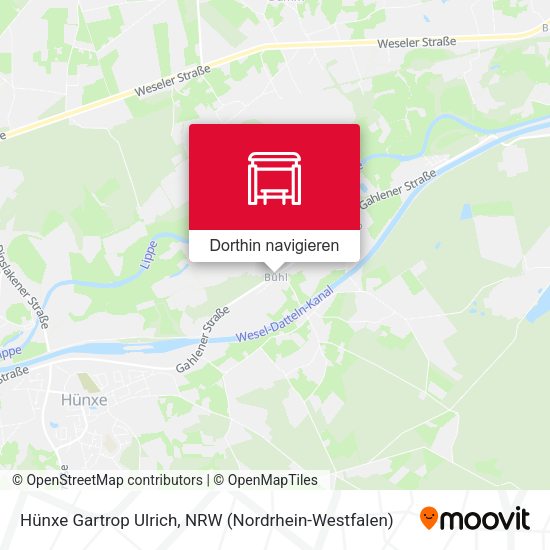 Hünxe Gartrop Ulrich Karte