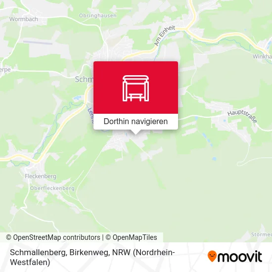 Schmallenberg, Birkenweg Karte