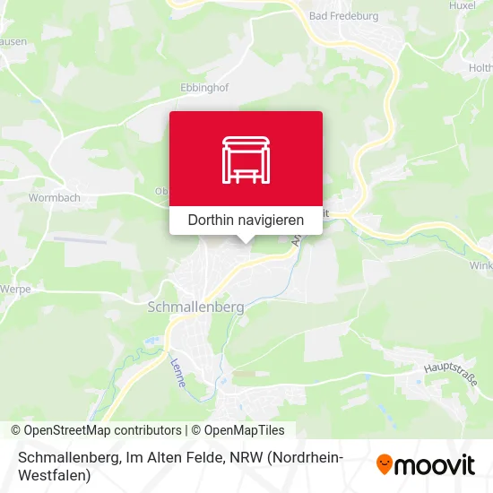 Schmallenberg, Im Alten Felde Karte