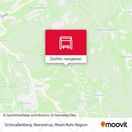 Schmallenberg, Nierentrop Karte