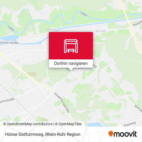 Hünxe Südturmweg Karte