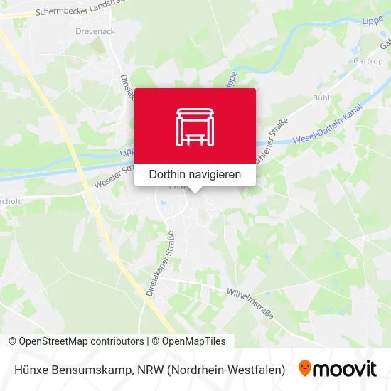 Hünxe Bensumskamp Karte