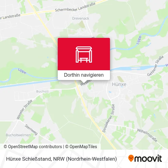 Hünxe Schießstand Karte