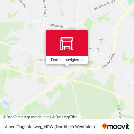 Alpen Flughafenweg Karte