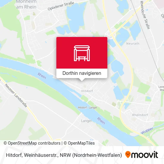 Hitdorf, Weinhäuserstr. Karte