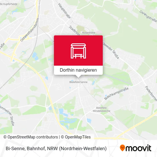 Bi-Senne, Bahnhof Karte