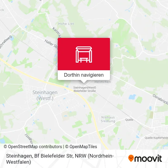 Steinhagen, Bf Bielefelder Str Karte