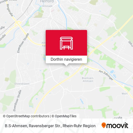 B.S-Ahmsen, Ravensberger Str. Karte