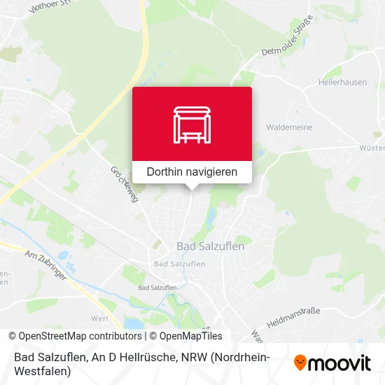 Bad Salzuflen, An D Hellrüsche Karte
