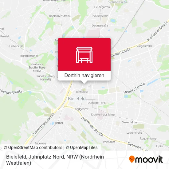 Bielefeld, Jahnplatz Nord Karte