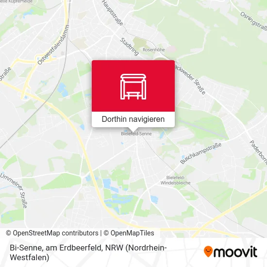 Bi-Senne, am Erdbeerfeld Karte