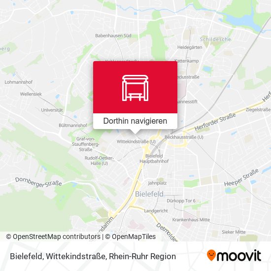 Bielefeld, Wittekindstraße Karte