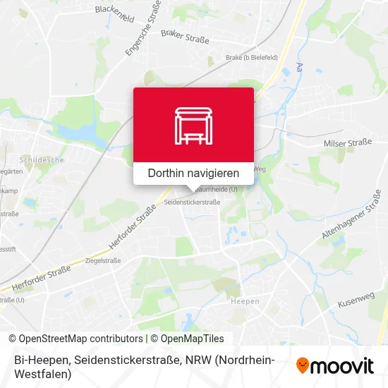 Bi-Heepen, Seidenstickerstraße Karte