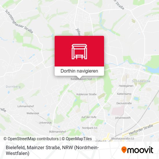 Bielefeld, Mainzer Straße Karte