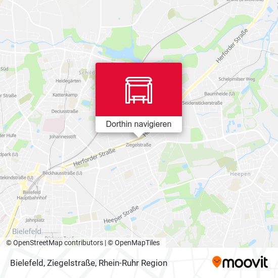 Bielefeld, Ziegelstraße Karte