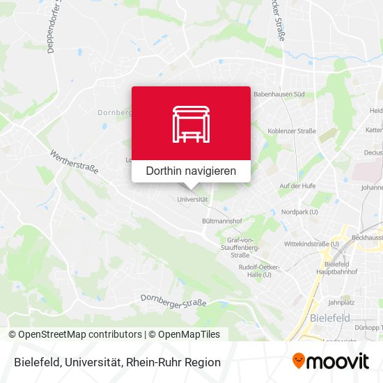 Bielefeld, Universität Karte